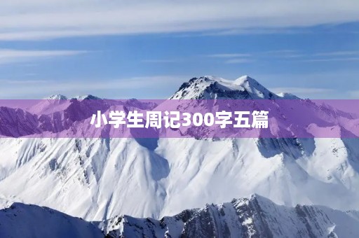 小学生周记300字五篇