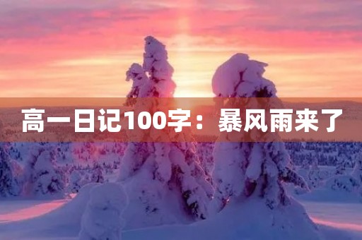 高一日记100字：暴风雨来了