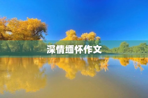 深情缅怀作文 深情缅怀作文