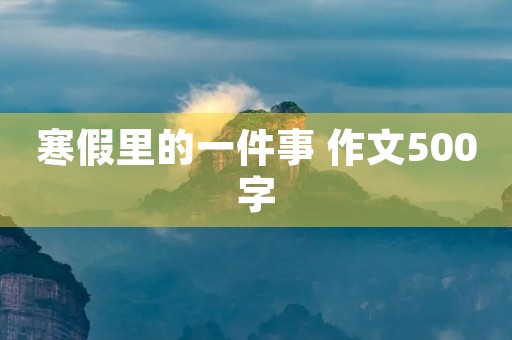 寒假里的一件事 作文500字