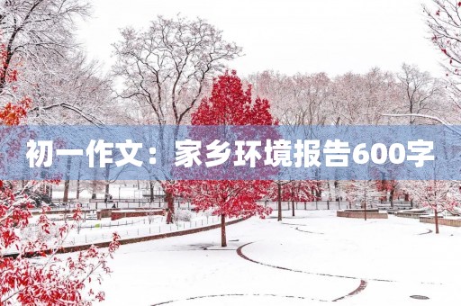初一作文:家乡环境报告600字 初一作文:家乡环境报告600字