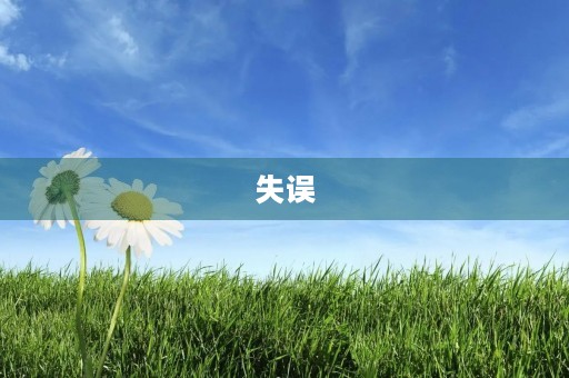 失误 失误