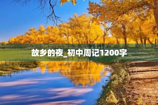 故乡的夜_初中周记1200字