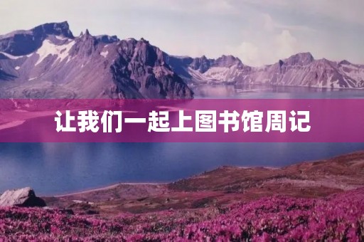 让我们一起上图书馆周记