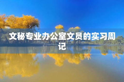 文秘专业办公室文员的实习周记