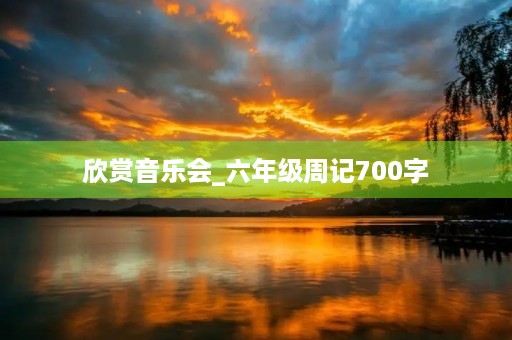 欣赏音乐会_六年级周记700字