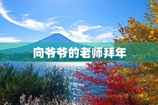 向爷爷的老师拜年