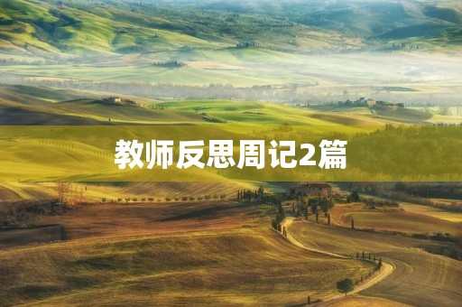 教师反思周记2篇 教师反思周记2篇