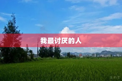 我最讨厌的人