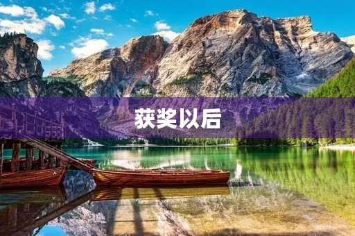 获奖以后 获奖以后