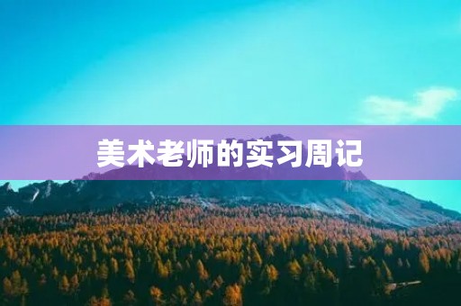 美术老师的实习周记