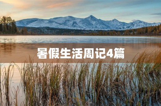 暑假生活周记4篇