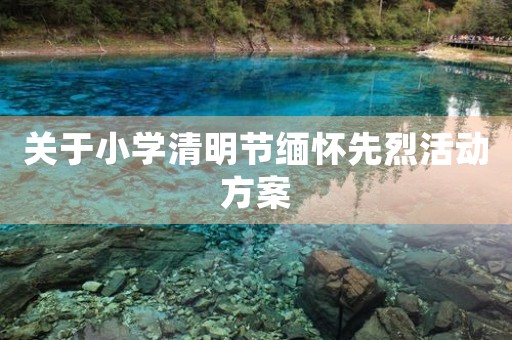 关于小学清明节缅怀先烈活动方案