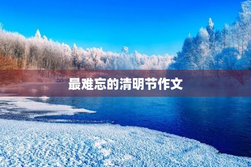 最难忘的清明节作文 最难忘的清明节作文