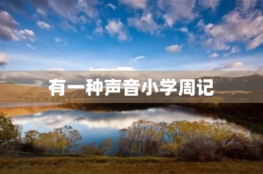有一种声音小学周记 有一种声音小学周记