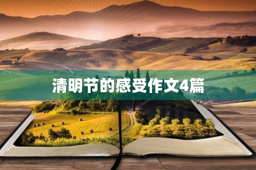 清明节的感受作文4篇 清明节的感受作文4篇