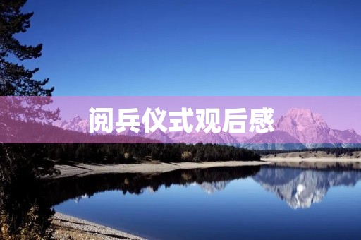 阅兵仪式观后感 阅兵仪式观后感