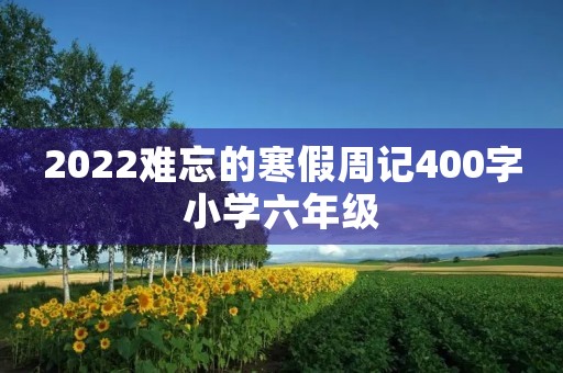2022难忘的寒假周记400字小学六年级 2022难忘的寒假周记400字小学六年级