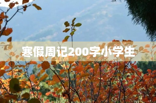 寒假周记200字小学生 寒假周记200字小学生