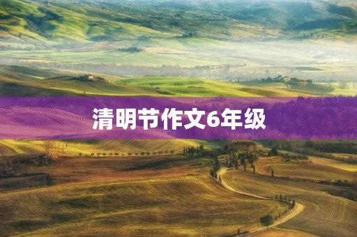 清明节作文6年级 清明节作文6年级