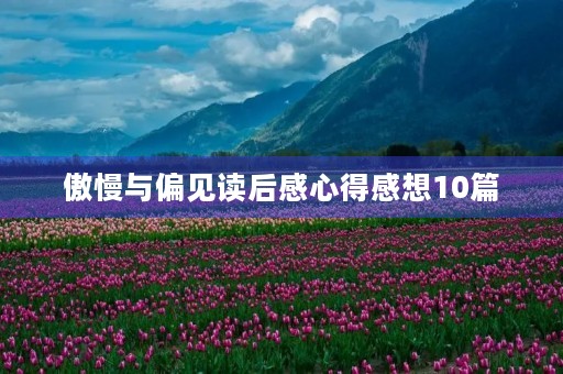 傲慢与偏见读后感心得感想10篇 傲慢与偏见读后感心得感想10篇