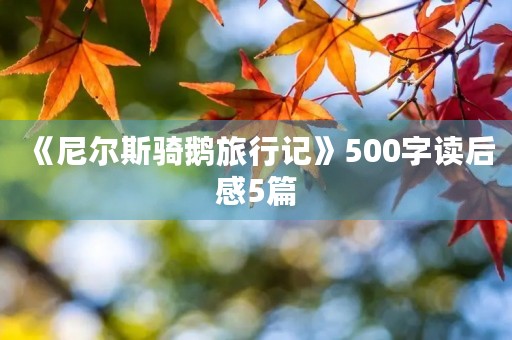 《尼尔斯骑鹅旅行记》500字读后感5篇 《尼尔斯骑鹅旅行记》500字读后感5篇