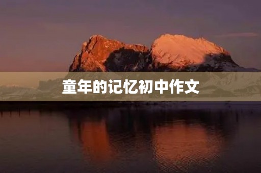 童年的记忆初中作文