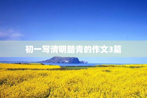 初一写清明踏青的作文3篇 初一写清明踏青的作文3篇