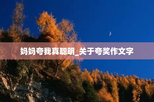 妈妈夸我真聪明_关于夸奖作文字 妈妈夸我真聪明_关于夸奖作文字