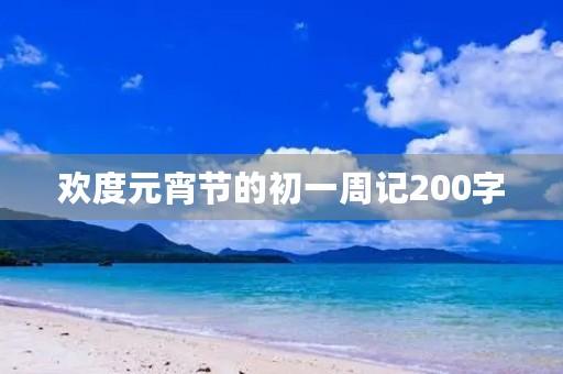 欢度元宵节的初一周记200字 欢度元宵节的初一周记200字