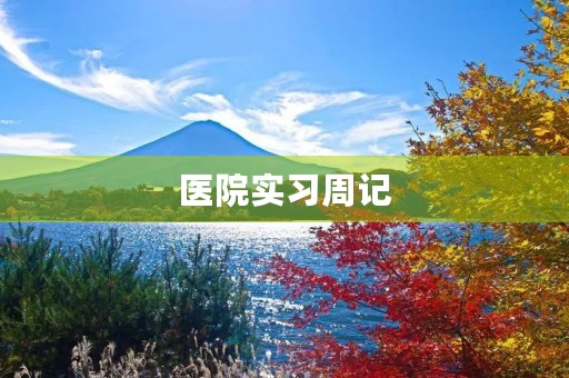 医院实习周记