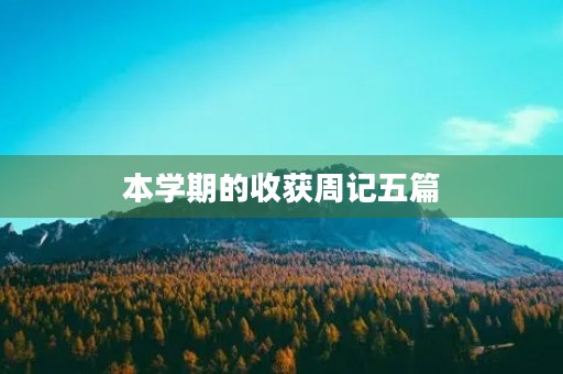 本学期的收获周记五篇