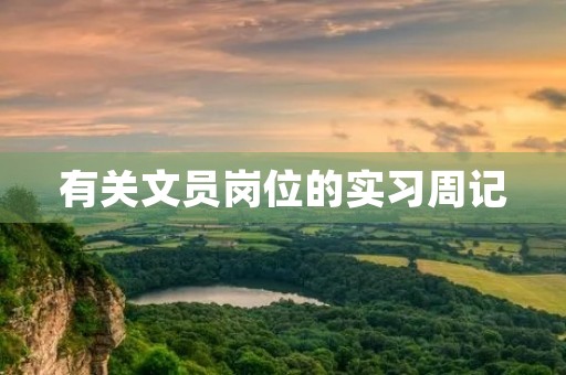 有关文员岗位的实习周记