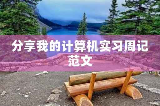 分享我的计算机实习周记范文 分享我的计算机实习周记范文