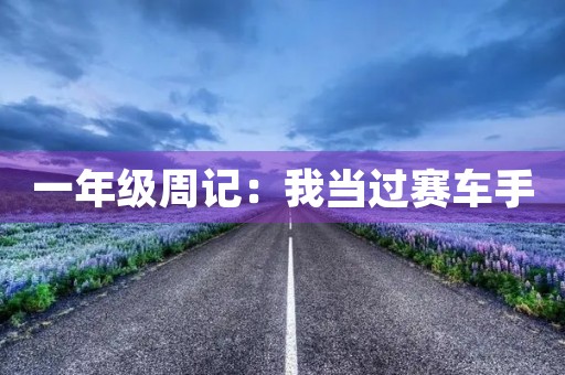 一年级周记：我当过赛车手