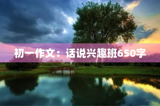 初一作文:话说兴趣班650字 初一作文:话说兴趣班650字