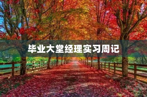 毕业大堂经理实习周记