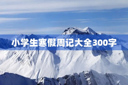 小学生寒假周记大全300字 小学生寒假周记大全300字