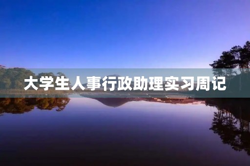 大学生人事行政助理实习周记