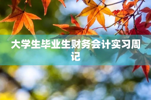 大学生毕业生财务会计实习周记
