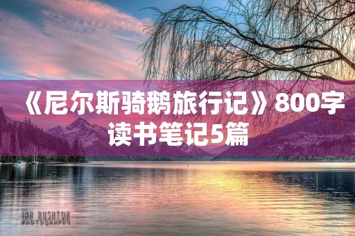 《尼尔斯骑鹅旅行记》800字读书笔记5篇 《尼尔斯骑鹅旅行记》800字读书笔记5篇