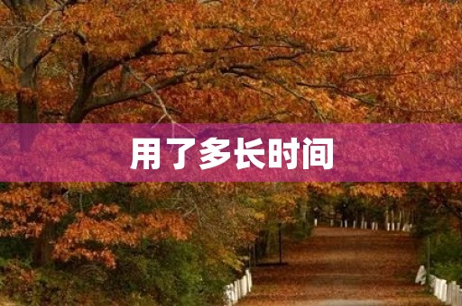 用了多长时间