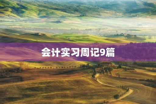 会计实习周记9篇 会计实习周记9篇