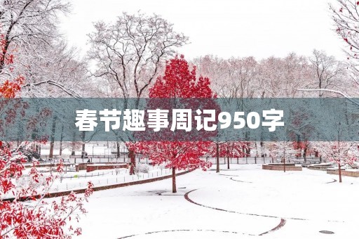 春节趣事周记950字 春节趣事周记950字