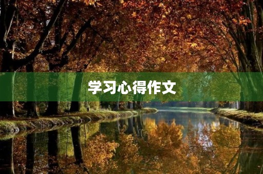 学习心得作文 学习心得作文