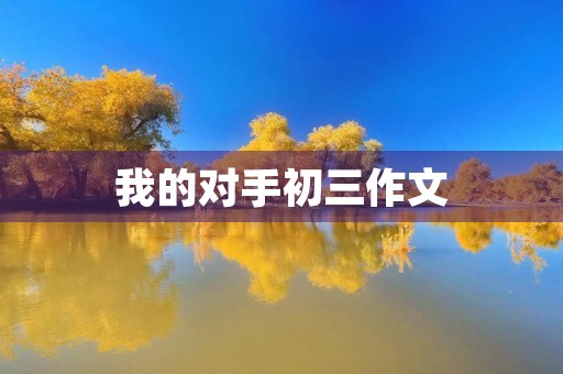 我的对手初三作文 我的对手初三作文