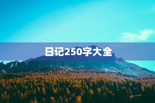 日记250字大全