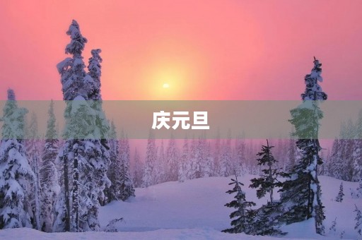 庆元旦 庆元旦