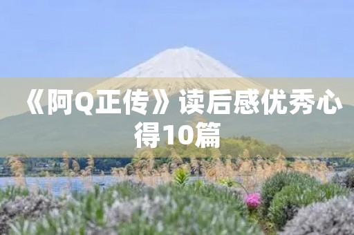 《阿Q正传》读后感优秀心得10篇 《阿Q正传》读后感优秀心得10篇