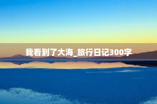我看到了大海_旅行日记300字 我看到了大海_旅行日记300字